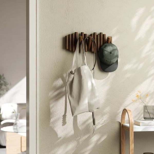 Κρεμάστρα τοίχου Picket Rail Aged Wallnut Umbra 1011471-746